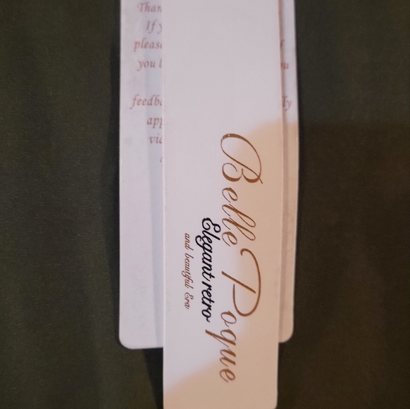 Women's Bell Poque, button-up, NWT, neck bow tie, size L, blouse - Picture 6 of 10